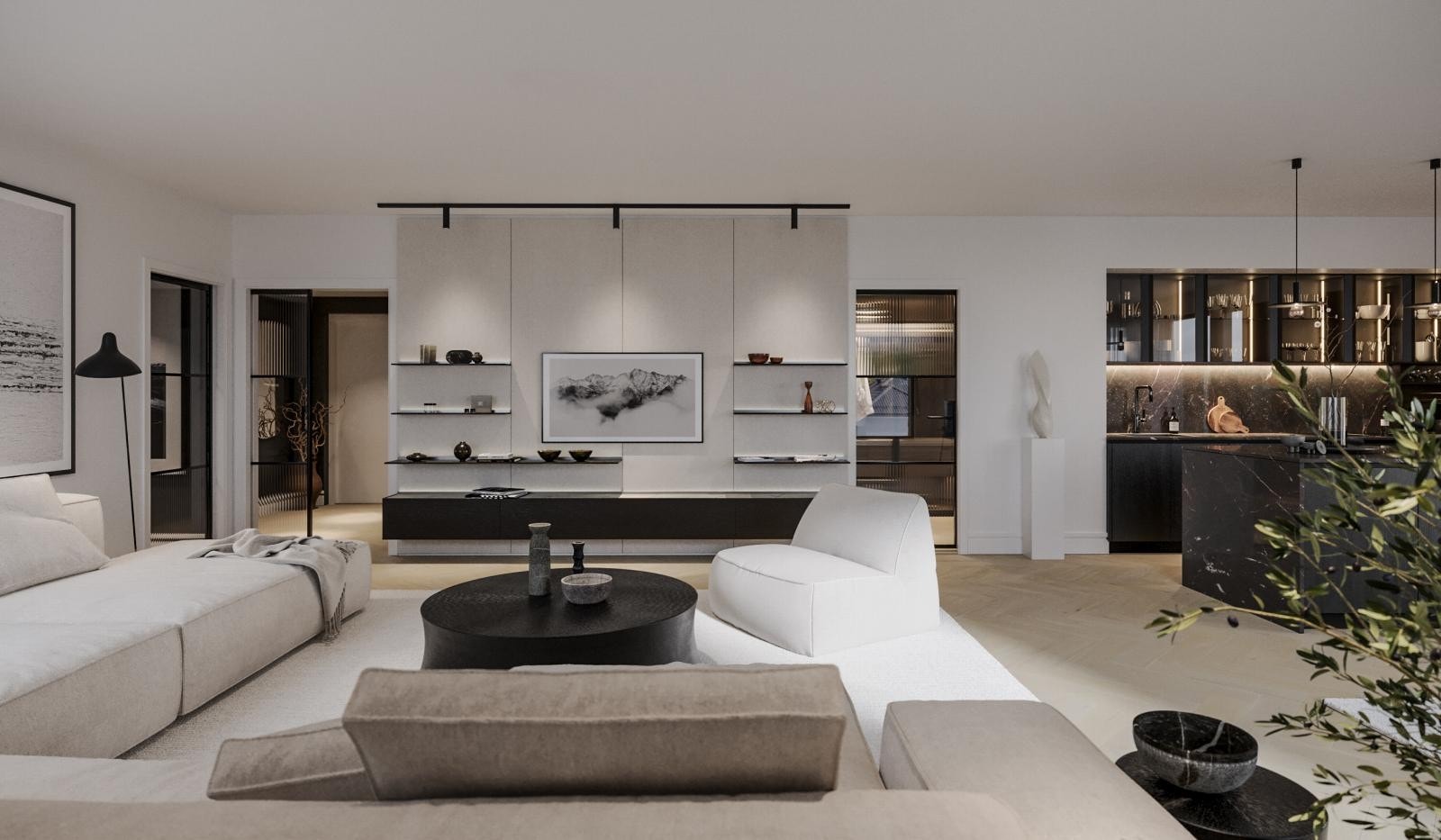 Fullspekket tilvalgspakke på leilighet A3 med innredning fra bl.a. vår samarbeidspartner ExpoNova. Bildet er av illustrativ karakter. Avvik kan forekomme. Galleribilde