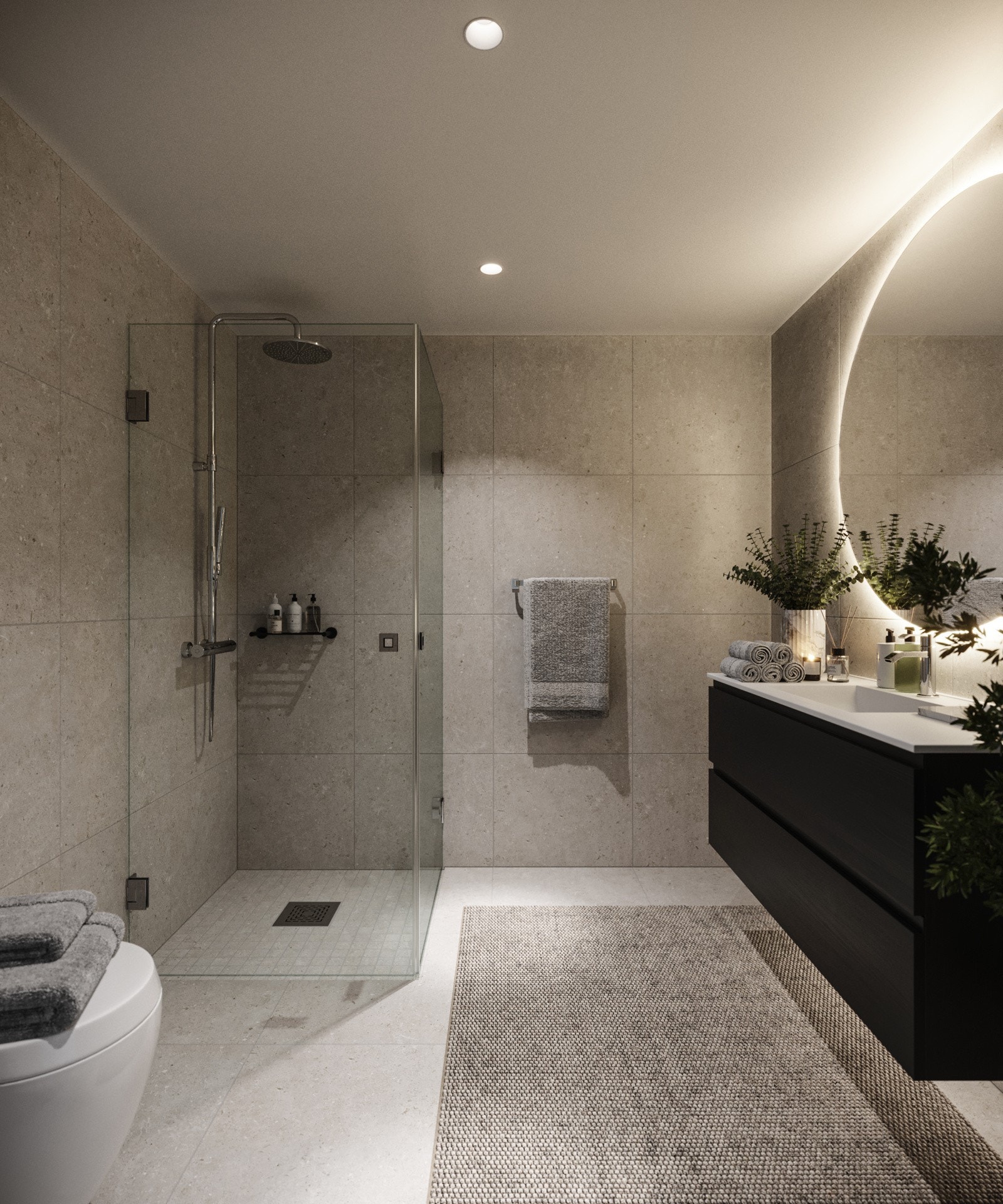 Fra bad i leilighet D1. Bildet er av illustrativ karakter. Avvik kan forekomme. Galleribilde