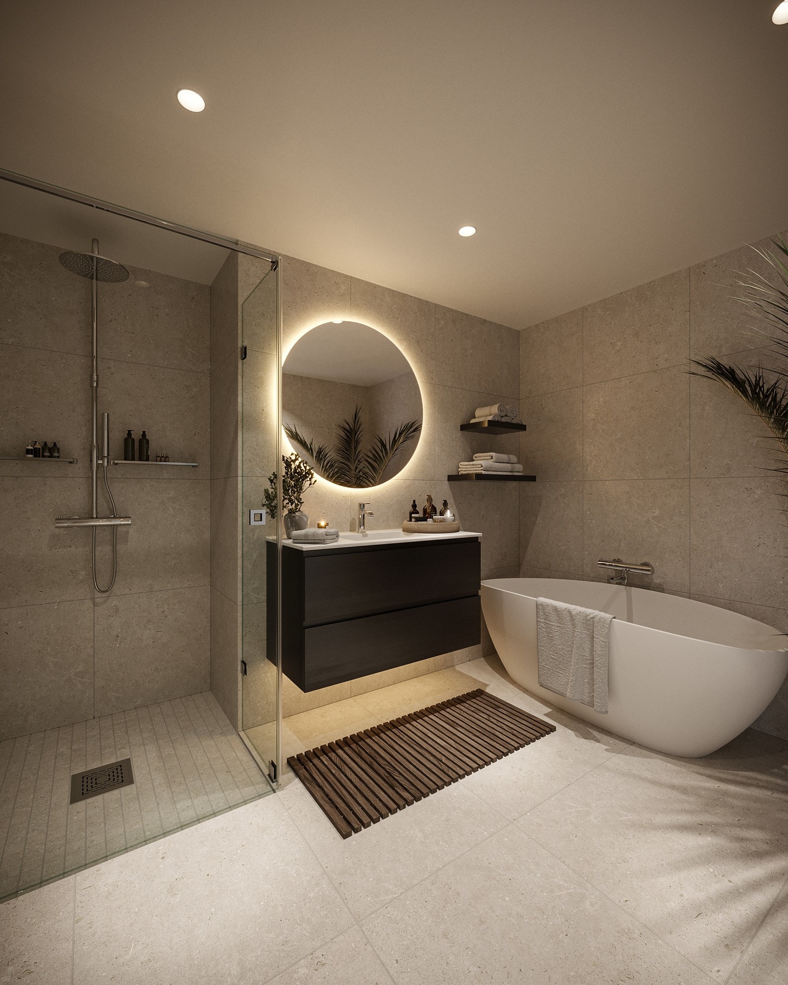 Bad i leilighet B7. Bildet er av illustrativ karakter. Avvik kan forekomme. Galleribilde