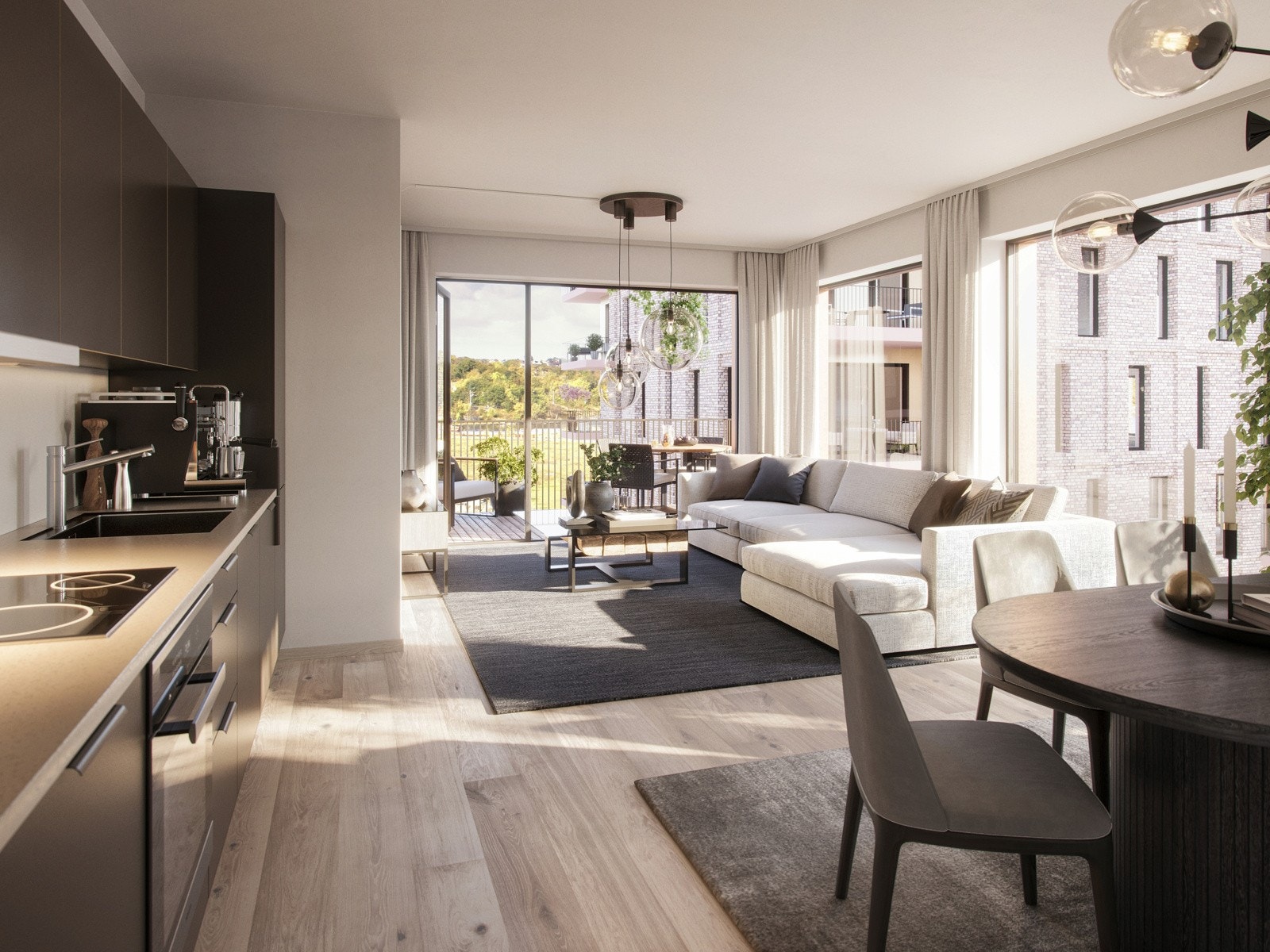 Bilde er fra tilsvarende leilighet B4006 hvor planløsning er tilnærmet lik, men utsikt og himmelretning er ulik. Galleribilde