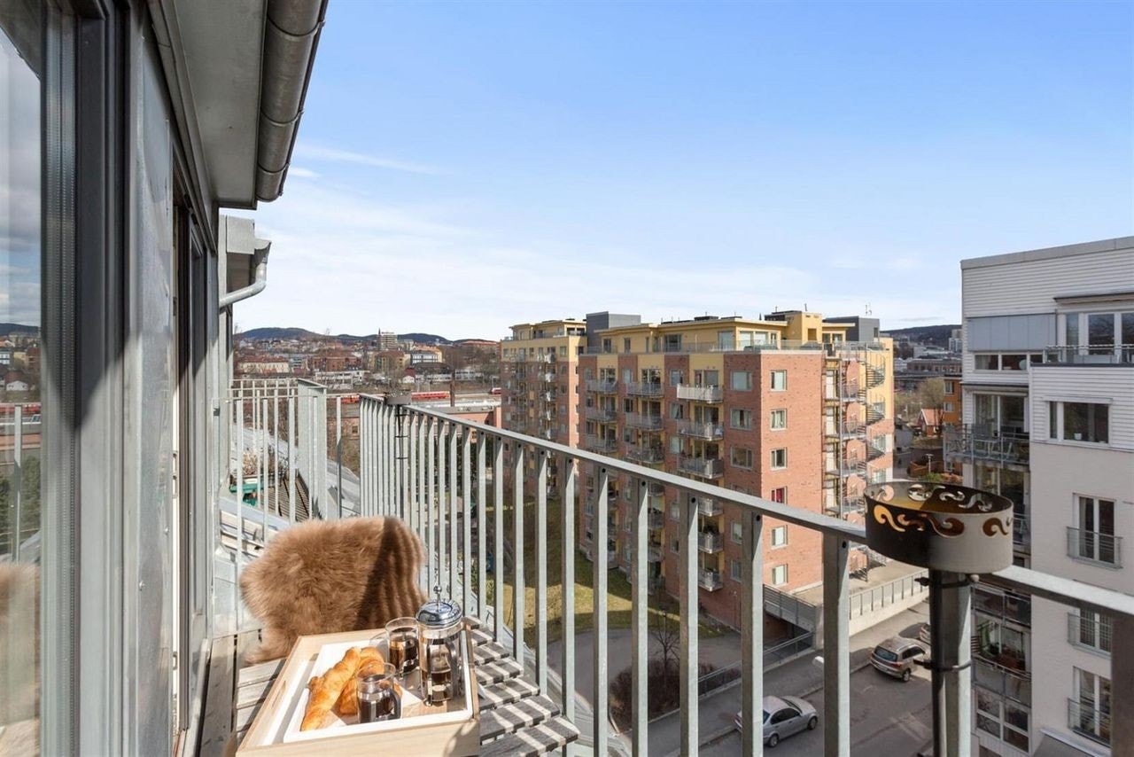 Utsikt fra balkongen Galleribilde