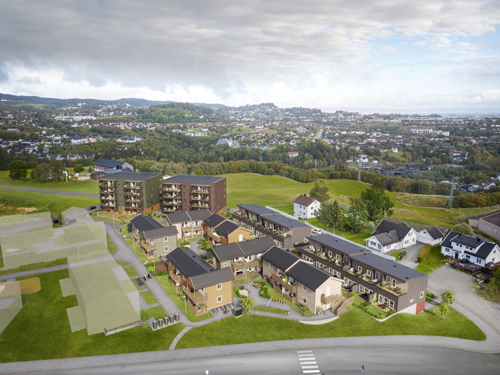 Rekkehusene er en del av vårt nye boligprosjekt Flatåsenga Galleribilde