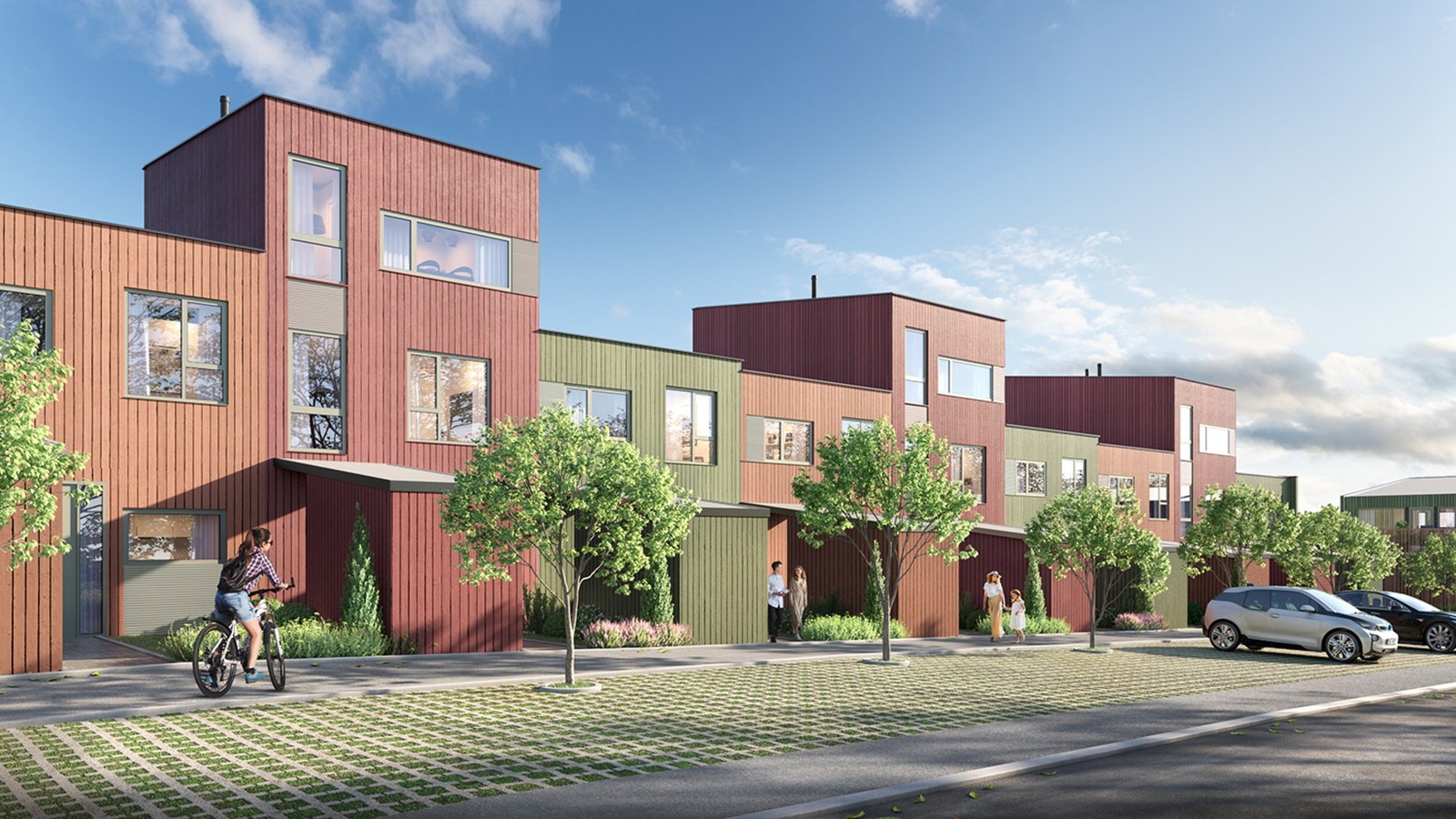 Rekkehus over 2 og 3 plan Galleribilde