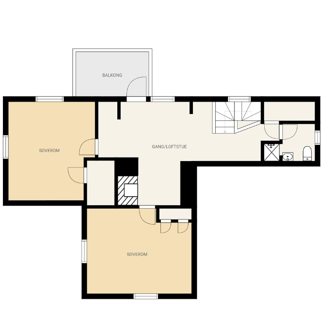 Plantegning 3.etg Loft Galleribilde