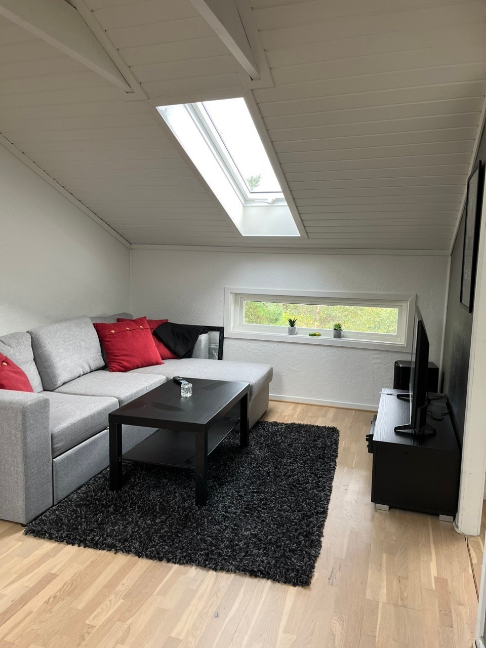 Stue med salong/sovesofa Galleribilde