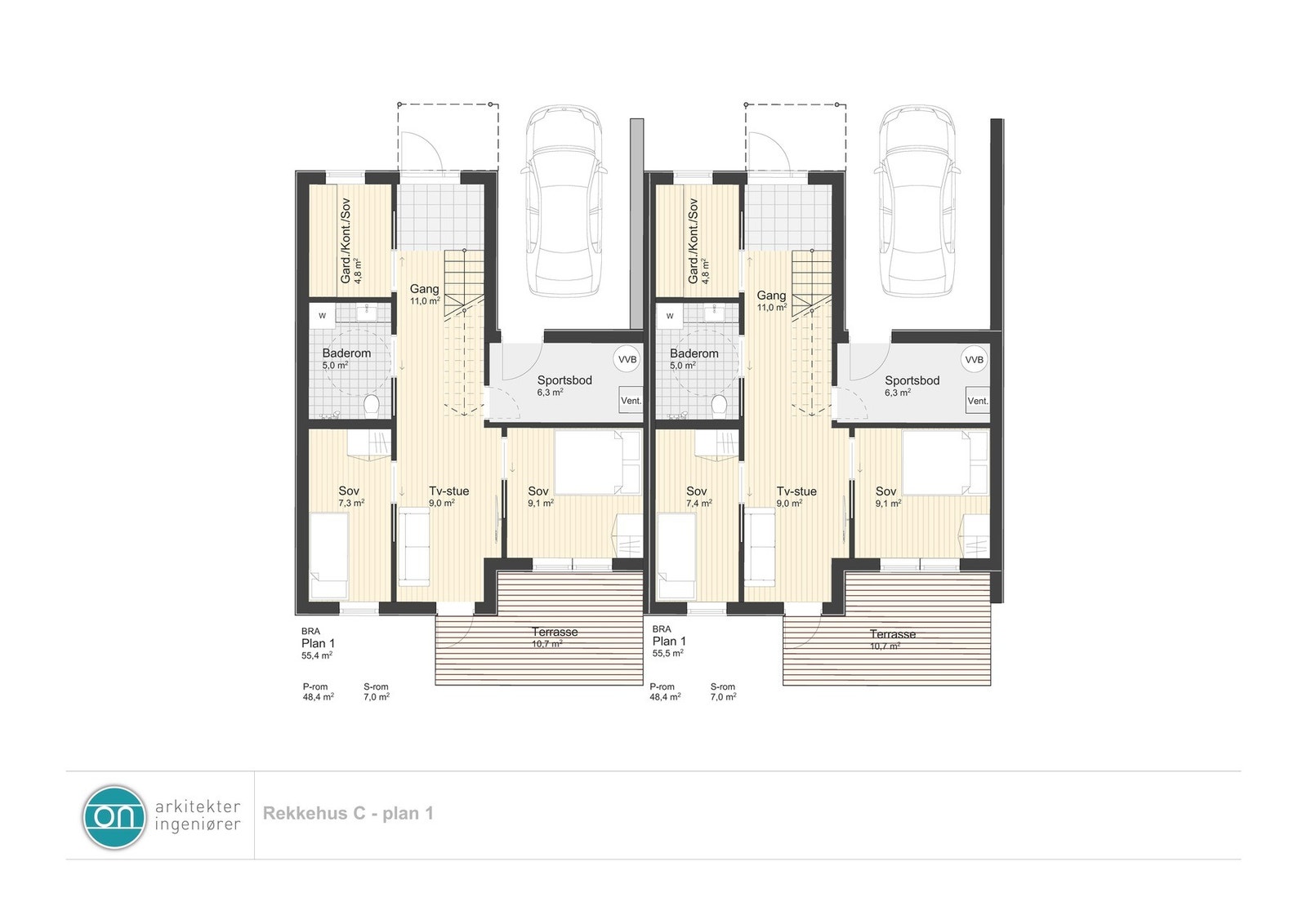Plantegning 1. etasje Galleribilde