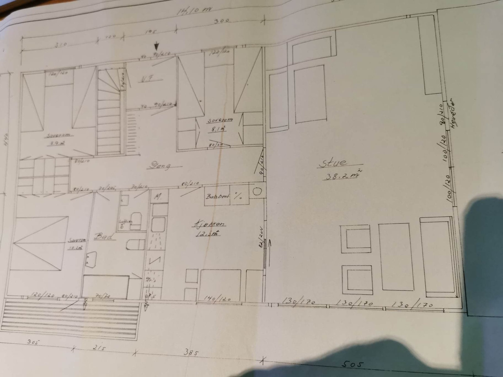 Plantegning hovedetasje Galleribilde