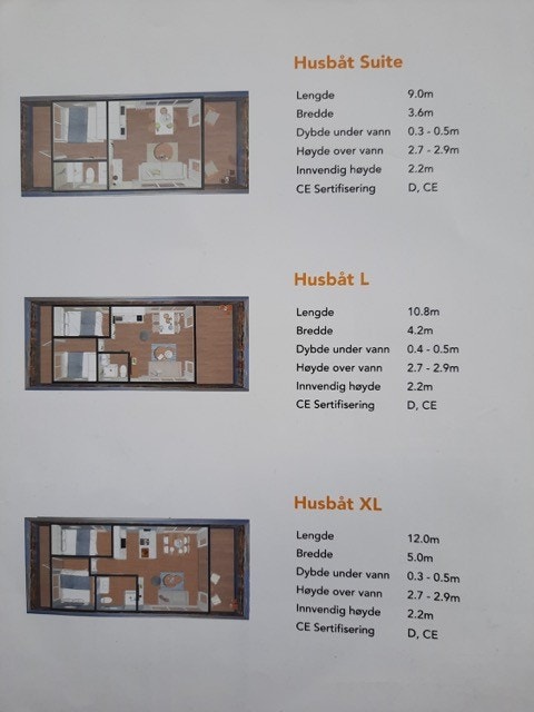 Vi har også 2 andre husbåter liggende ved Strømstad, hvor de har fått fine faste plasser. Den ene større, den andre mindre. Også til salgs med leide båtplasser. Galleribilde