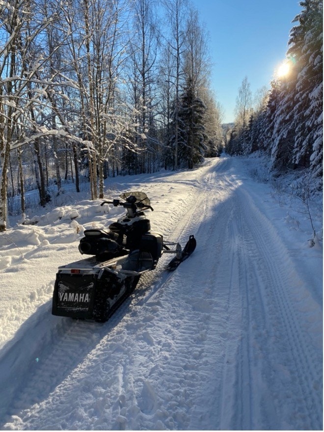 60 km med snøscooterløyper som går videre til det svenske løypesystemet Galleribilde