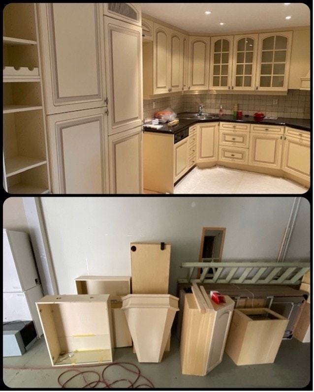 Umontert flott kjøkken følger med. Bilde viser hvordan det ser ut montert Galleribilde