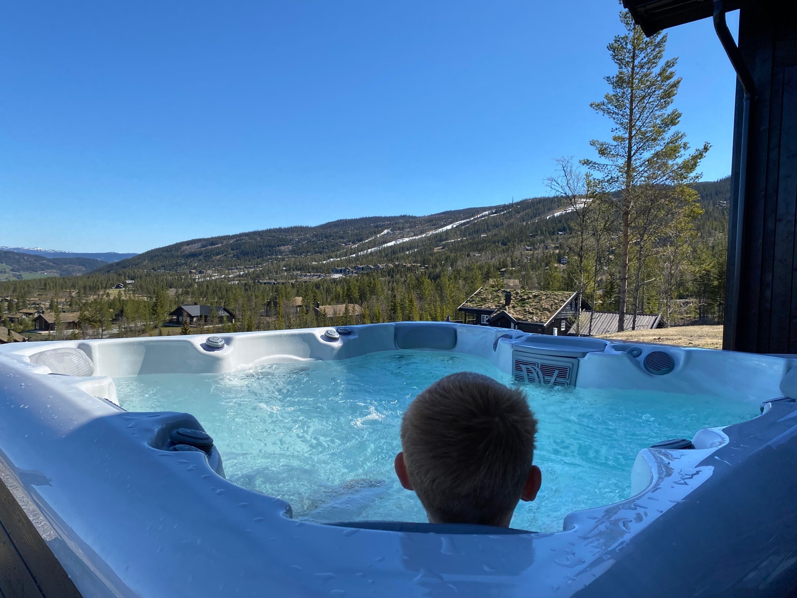 Boblebad på terrassen Galleribilde