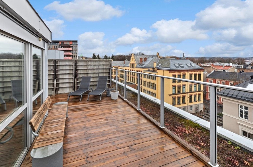 Felles takterrasse med fin utsikt Galleribilde