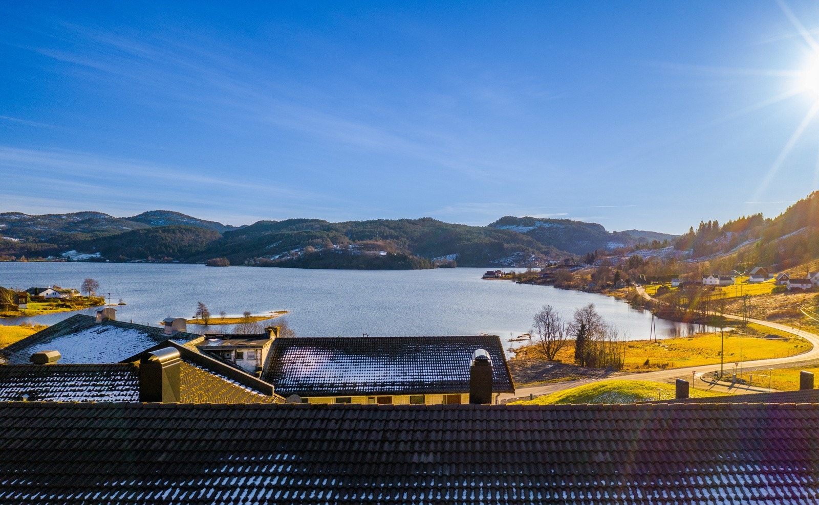 Omtrentlig utsikt fra stuen på Hus 3 Galleribilde