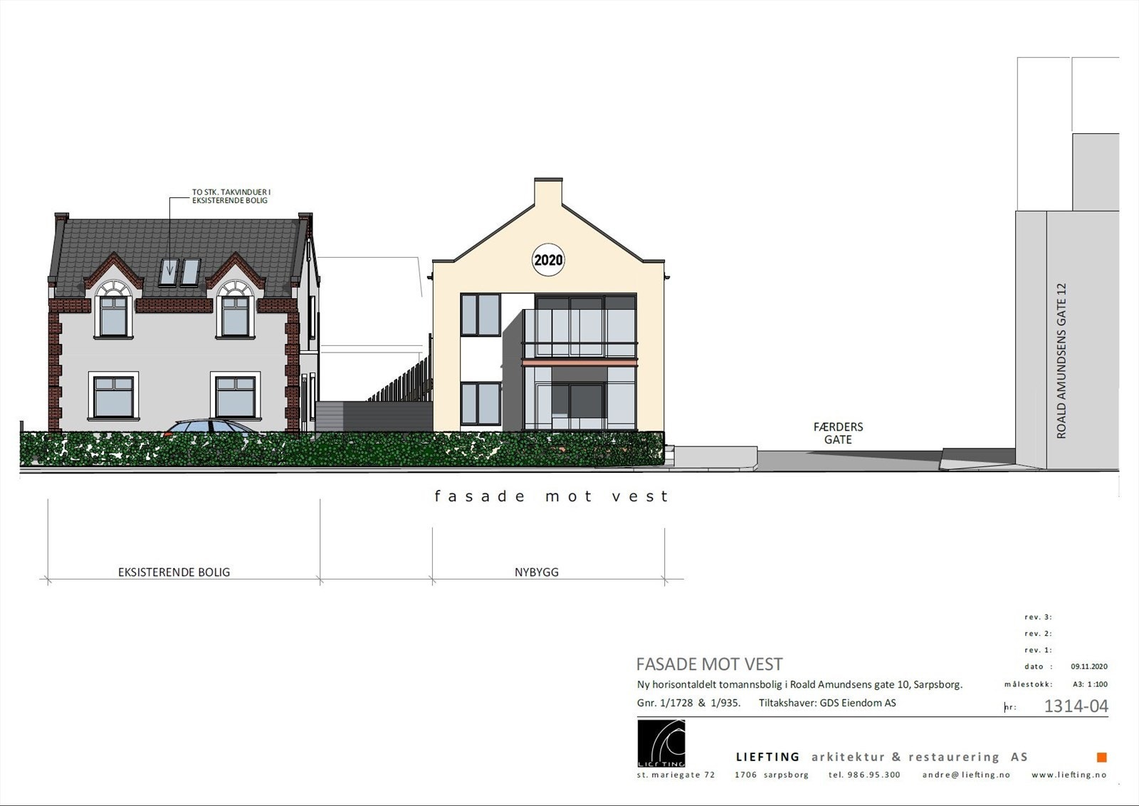 Fasadetegning 1. Galleribilde