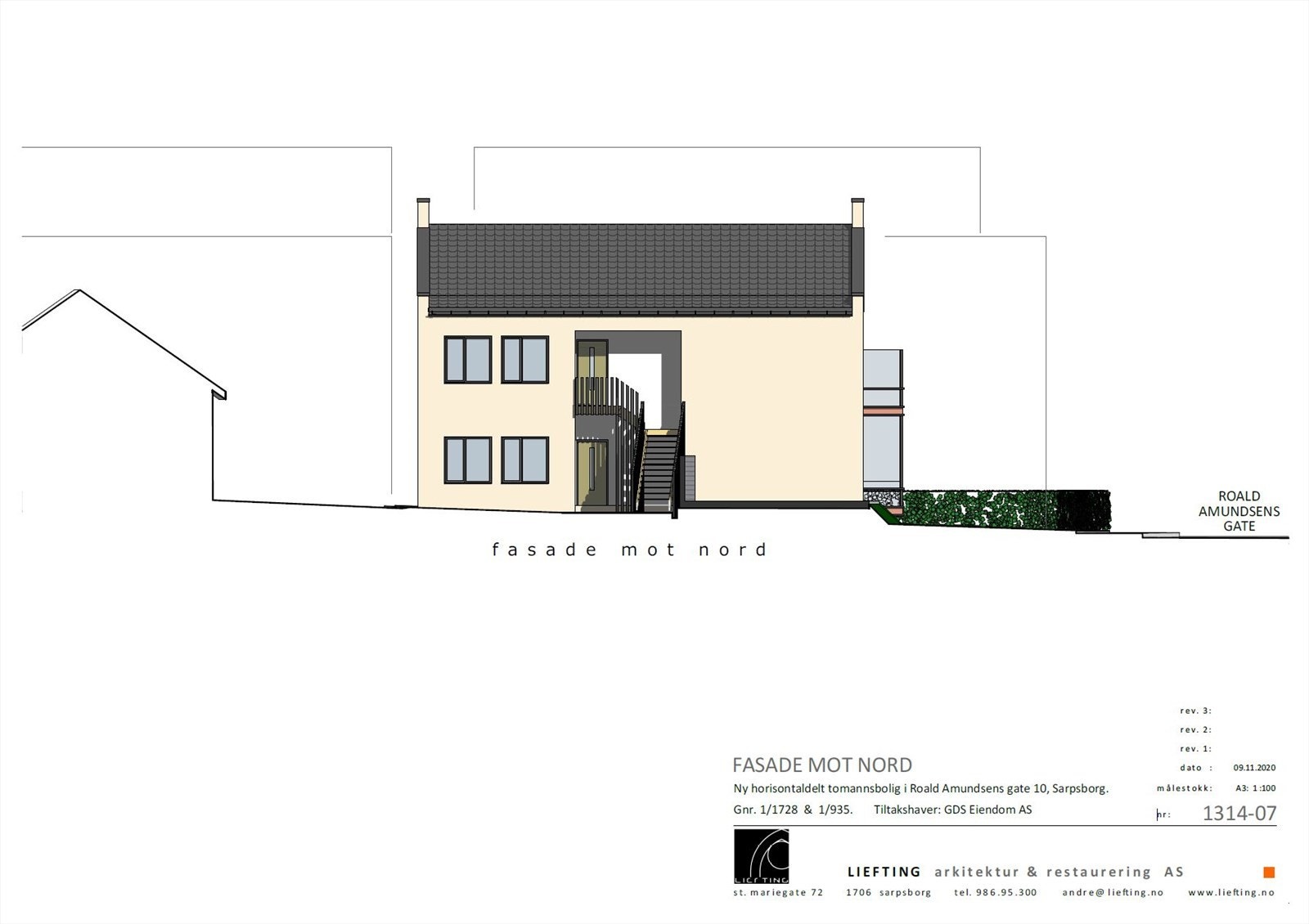 Fasadetegning 3. Galleribilde