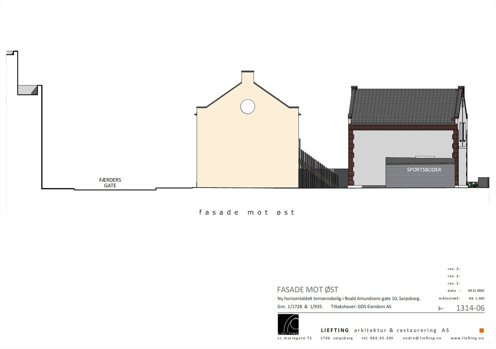 Fasadetegning 2. Galleribilde