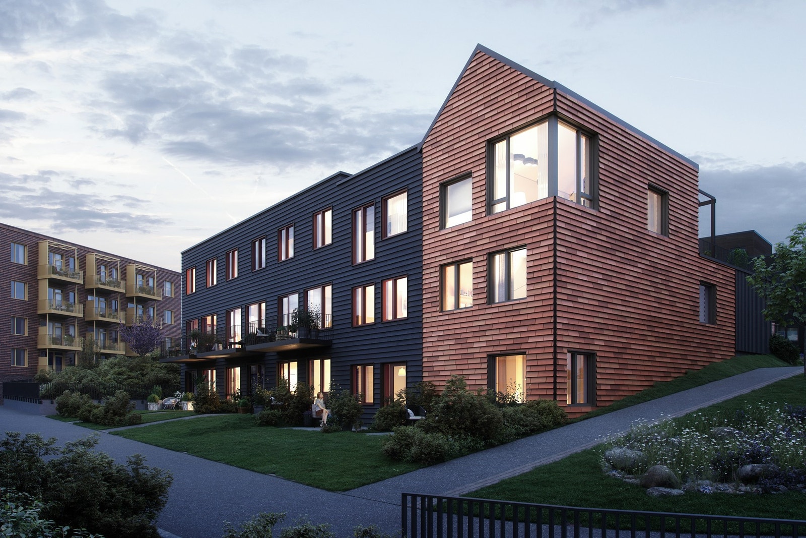 Nye rekkehus for salg på Overvik - Illustrasjoner, avvik kan forekomme. Galleribilde