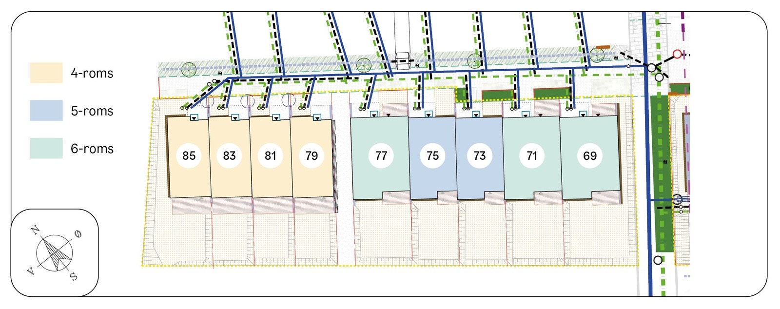 Situasjonskart Bladfaksveien 69-85 Galleribilde