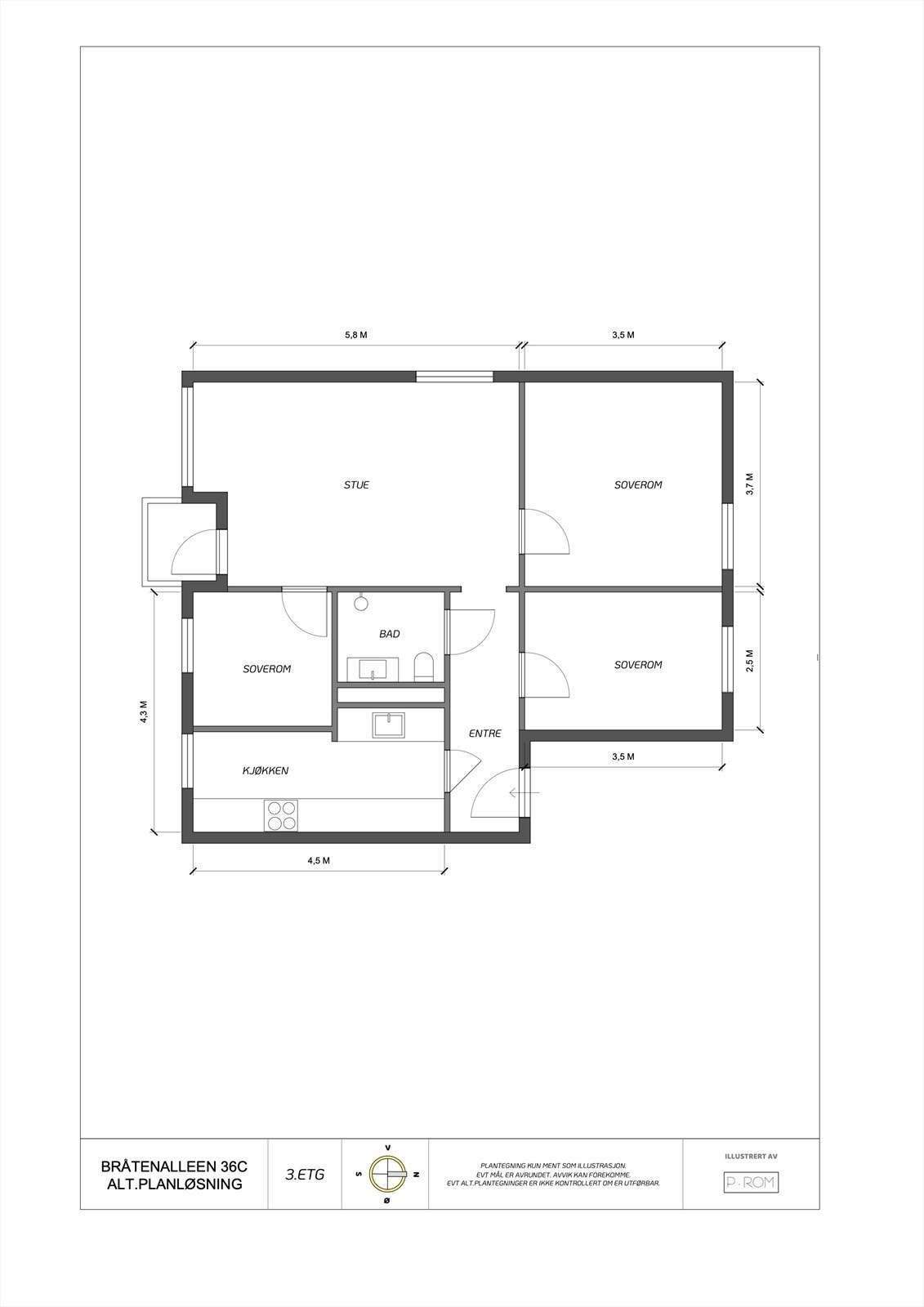 Alternativ plantegning. Galleribilde