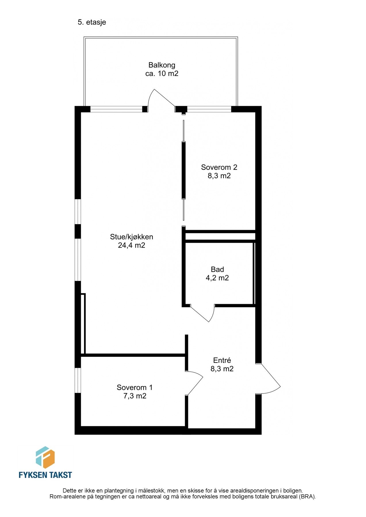 Ta en titt på planskissen og gjør deg kjent med romfordelingen! Galleribilde
