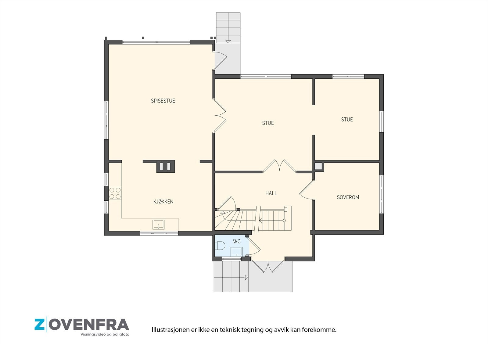 Plantegning 1. etasje. Galleribilde