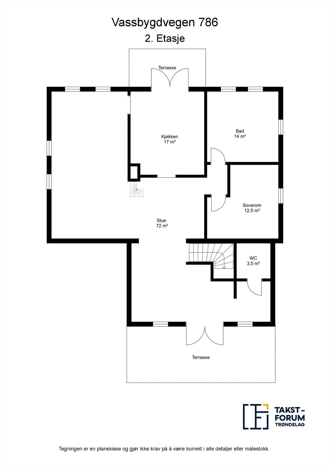 Plantegning 2.etg. Galleribilde