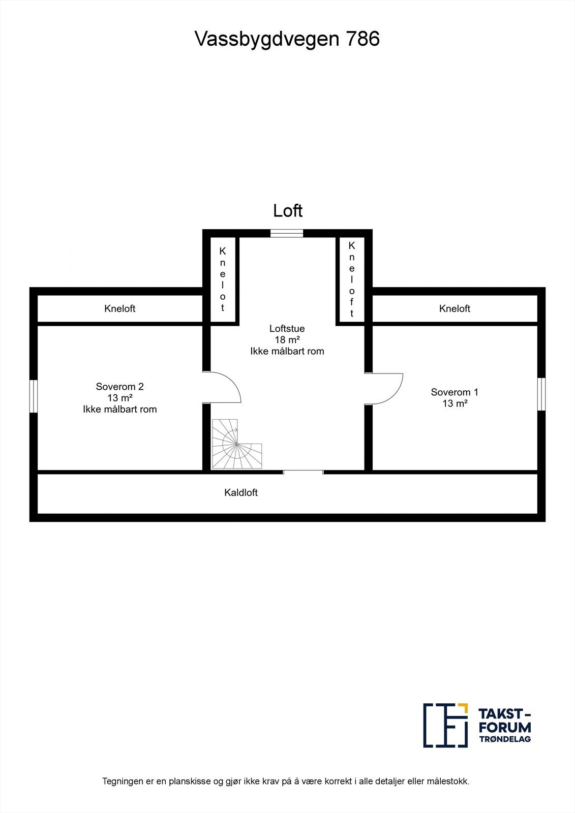 Plantegning loft Galleribilde
