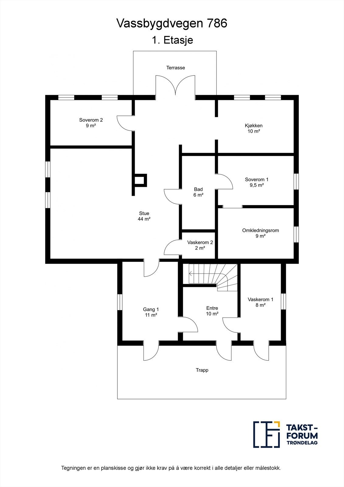 Plantegning 1.etg. Galleribilde