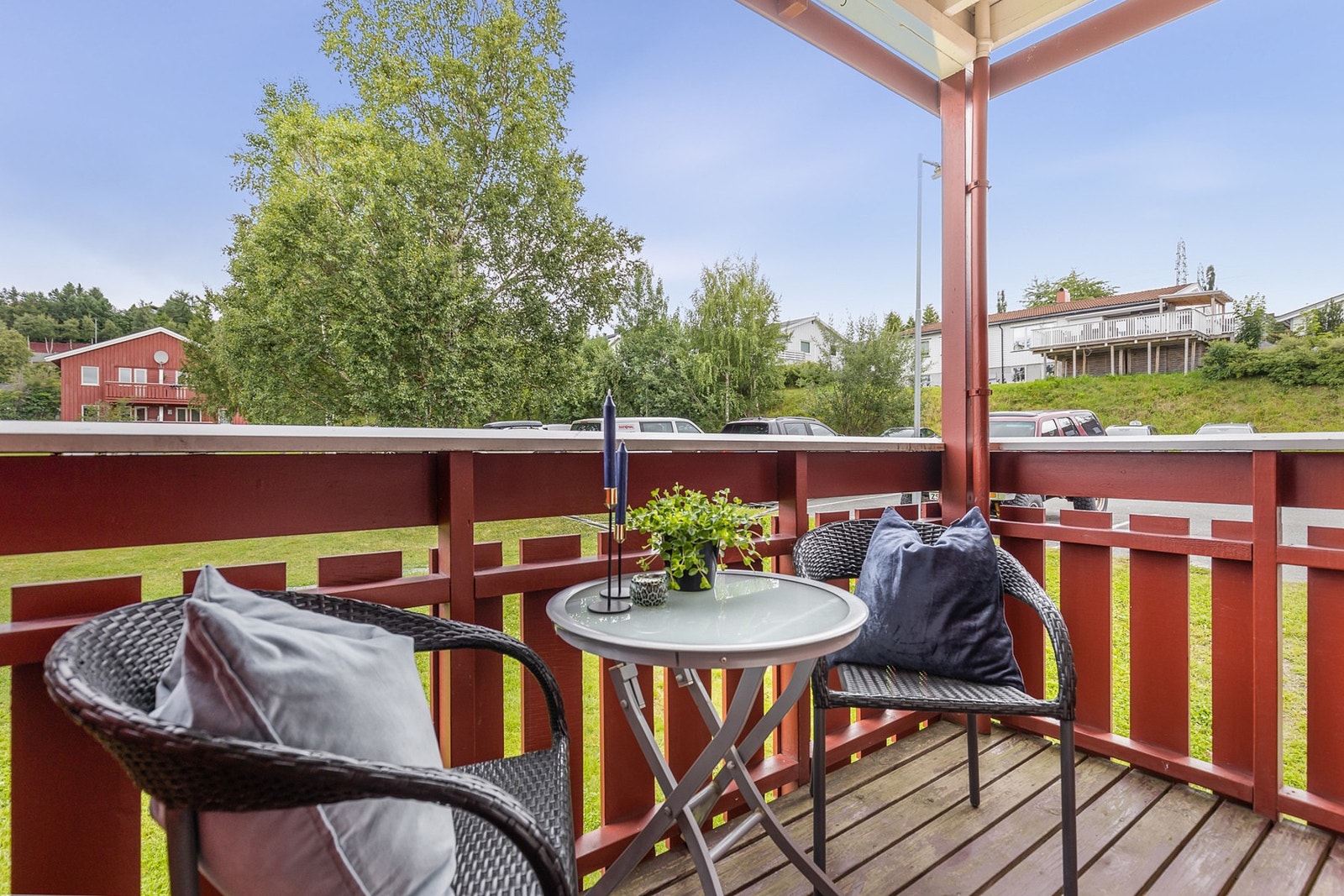 Balkongen er på 4,5 kvm. og har fått TG1 fra takstmann. Galleribilde