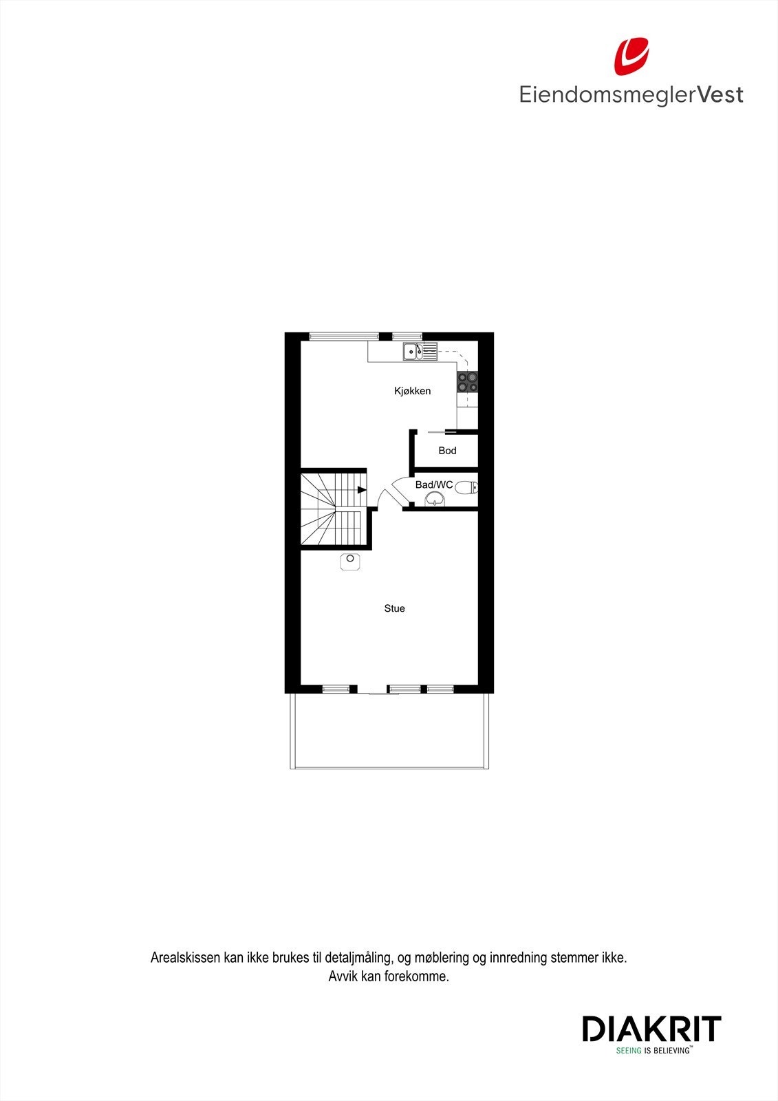 Planskisse 2D - Hovedetasje. Galleribilde