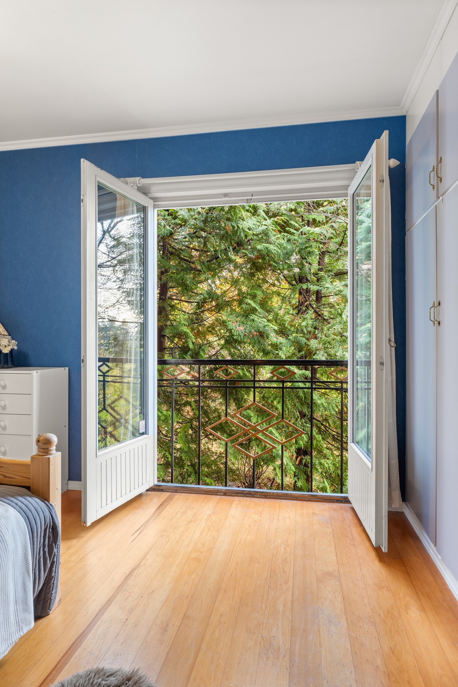 Fransk balkong på hovedsoverommet Galleribilde