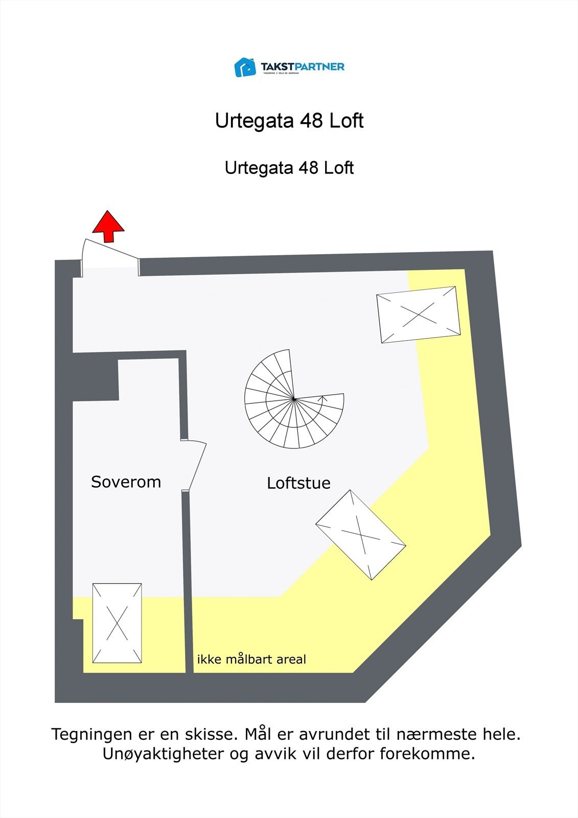 Plantegning overetasje Galleribilde