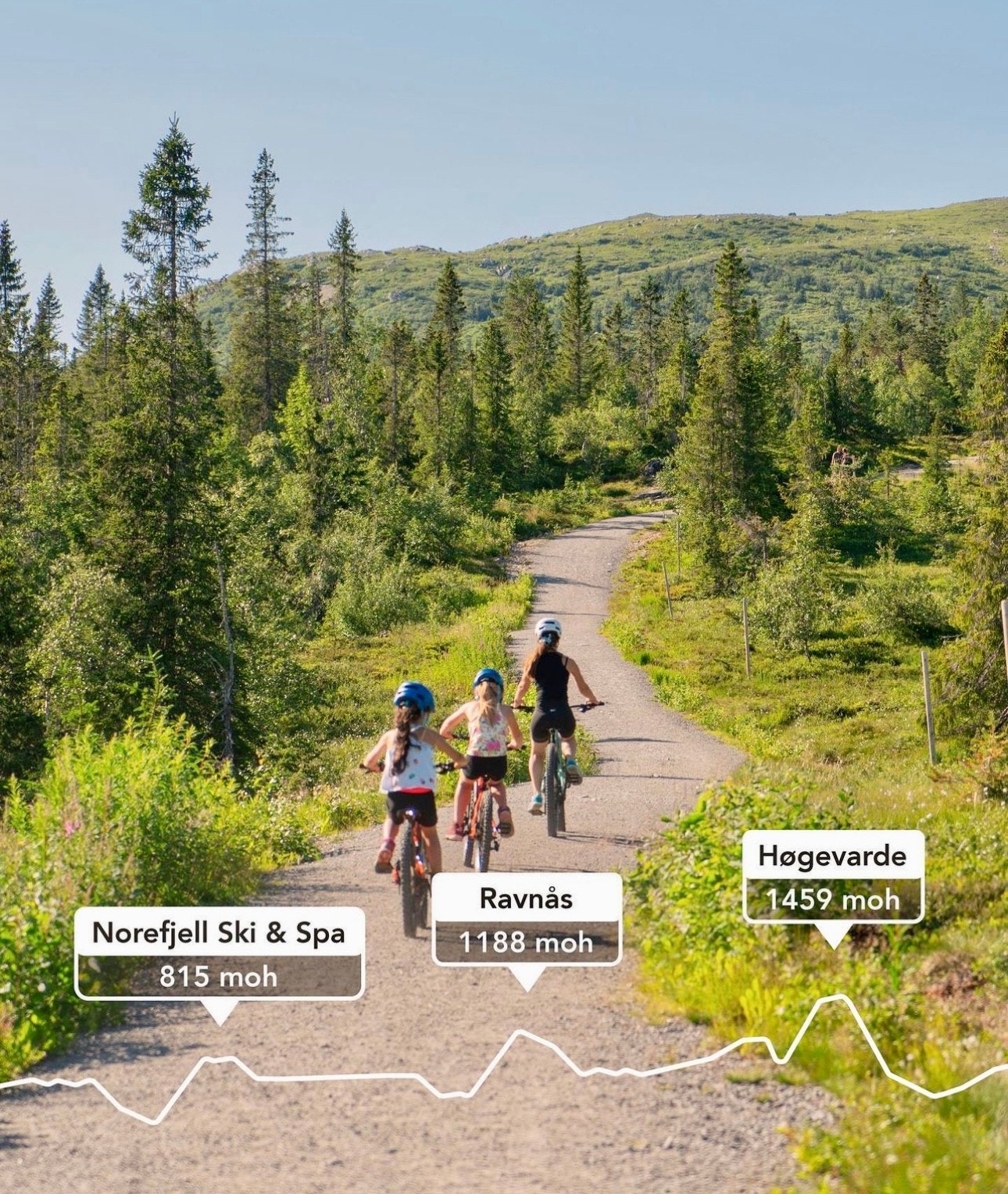 Norefjell har mange spennende sykkelturer Galleribilde