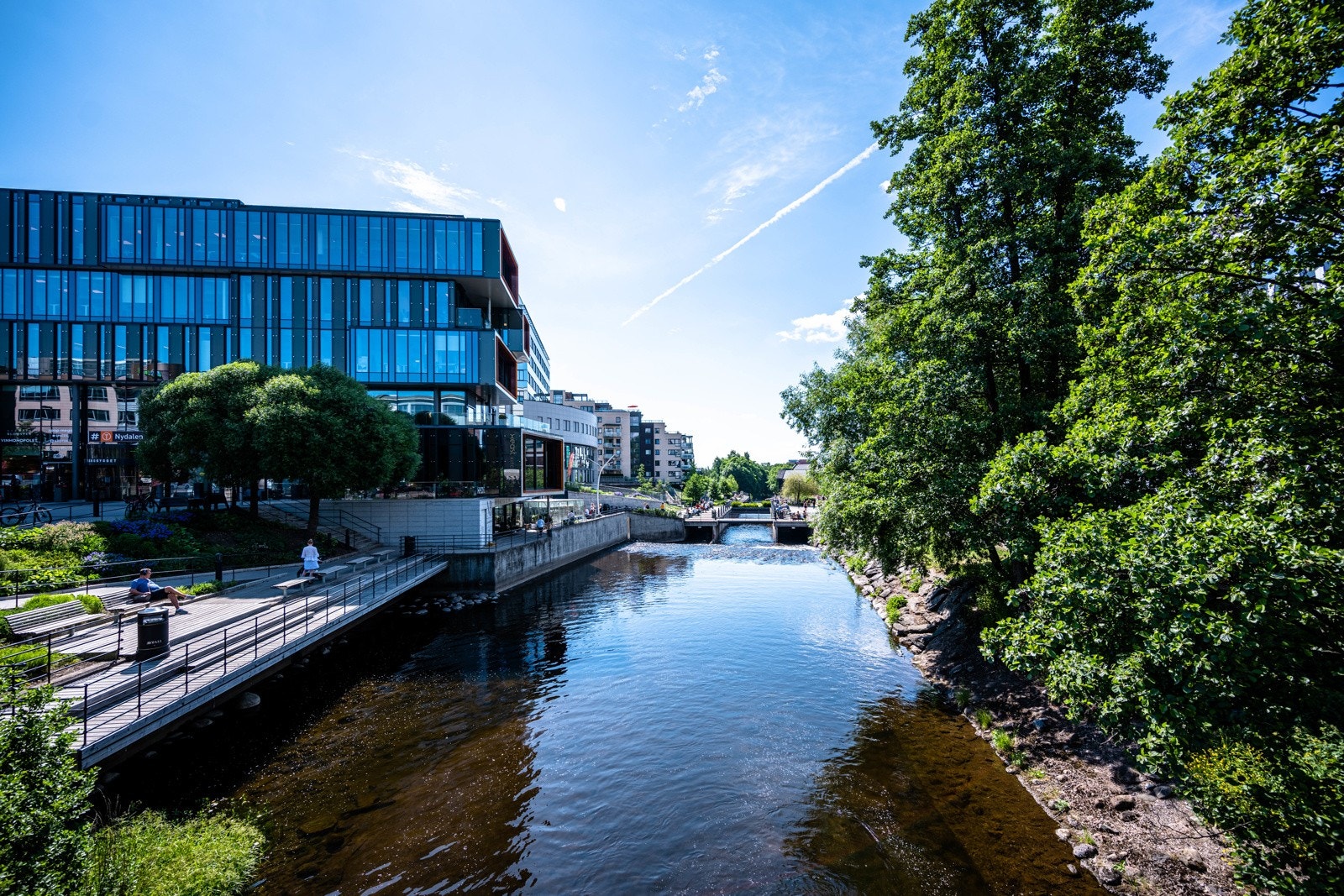 En gåtur unna finner du populære Akerselva. Galleribilde