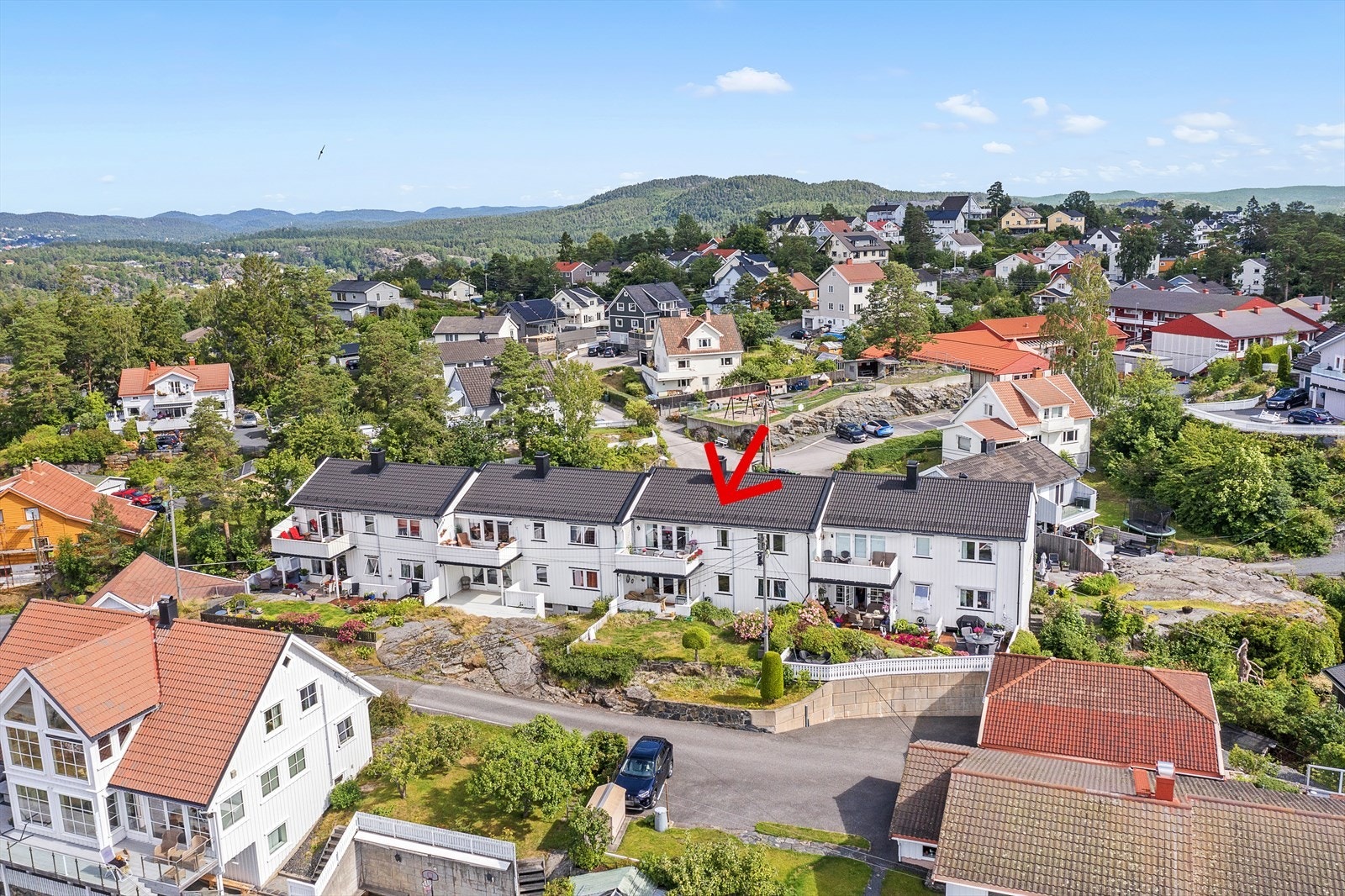 Veletablert og barnevennlig boligområdet på Utsikten/Vestheia. Galleribilde