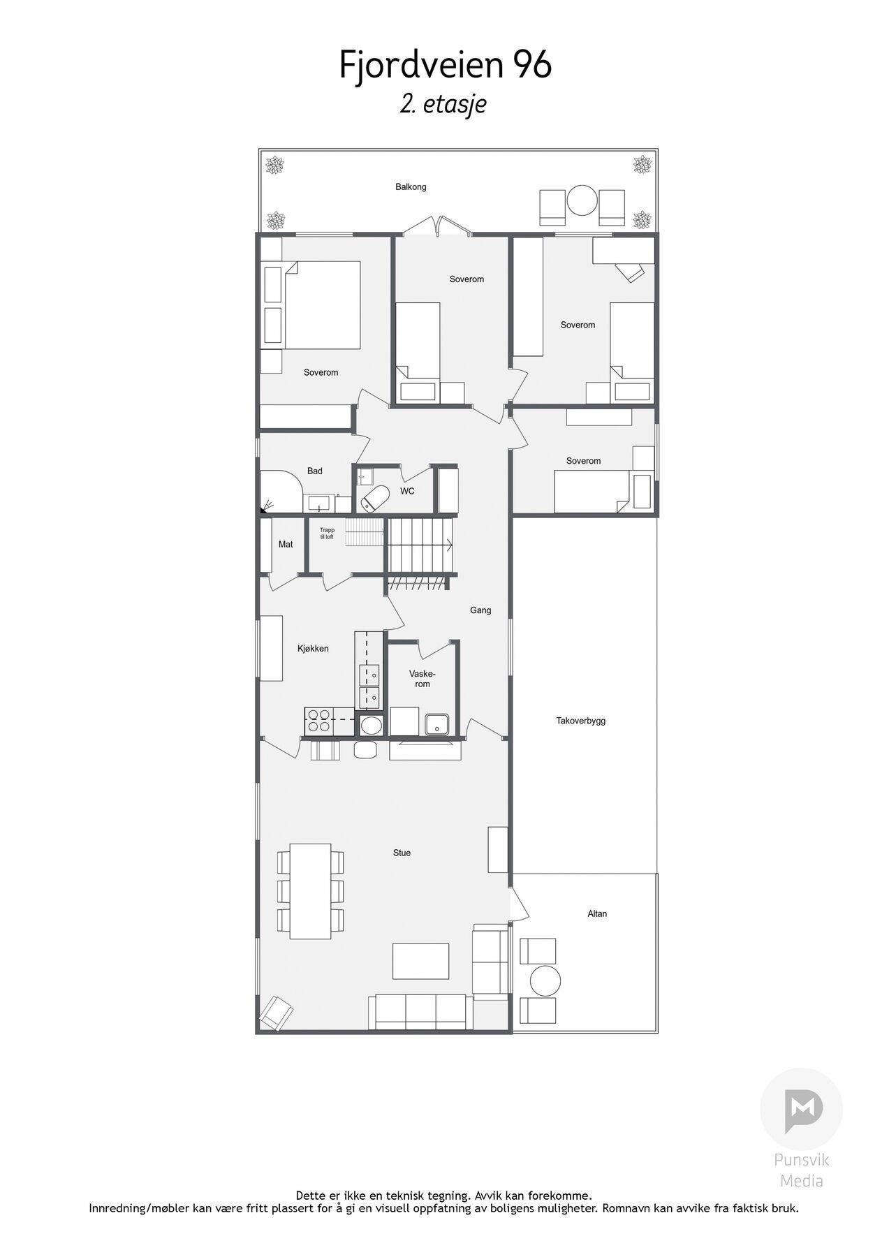 Fjordveien 96 - 2etasje - 2D Galleribilde