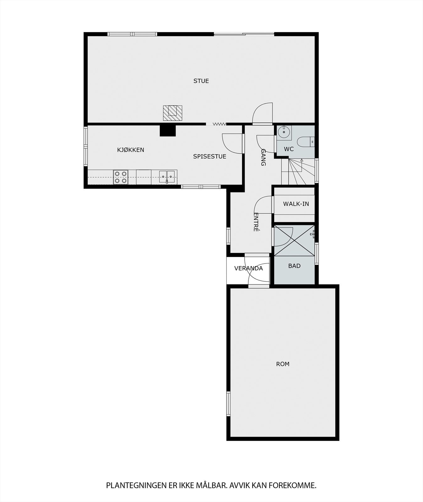 Planskisse 1. etasje Galleribilde