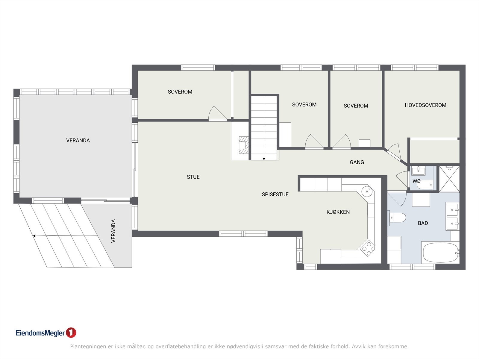 Planskisse 2.etg hoved del Galleribilde