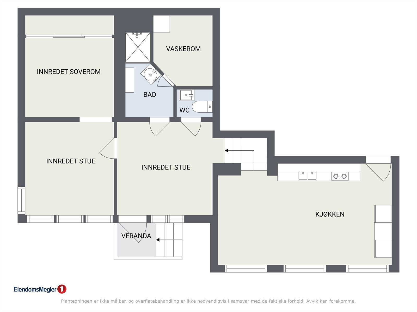 Planskisse gjeste del. Galleribilde