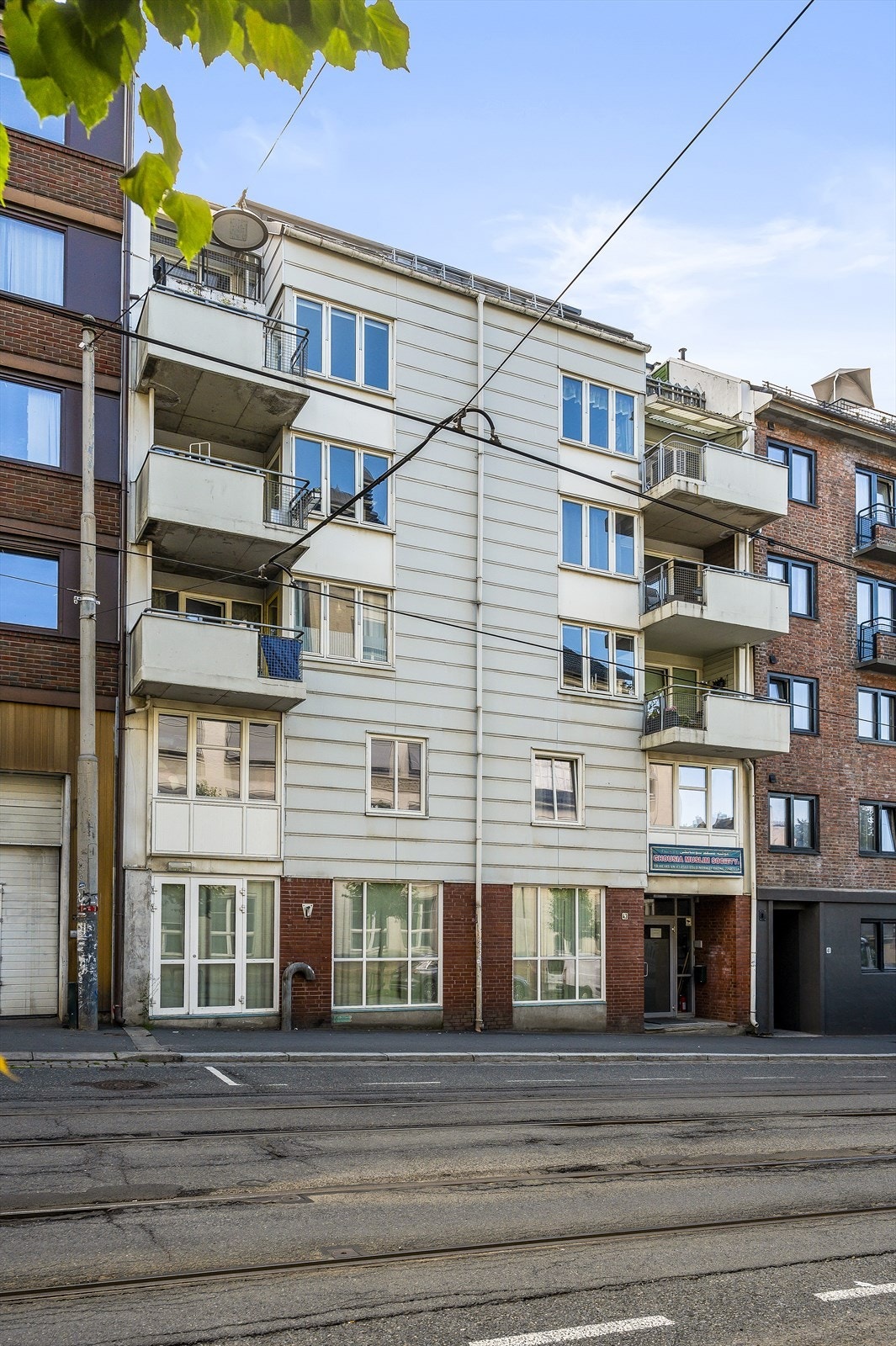 Fasade. Balkongen er i femte etasje. Galleribilde