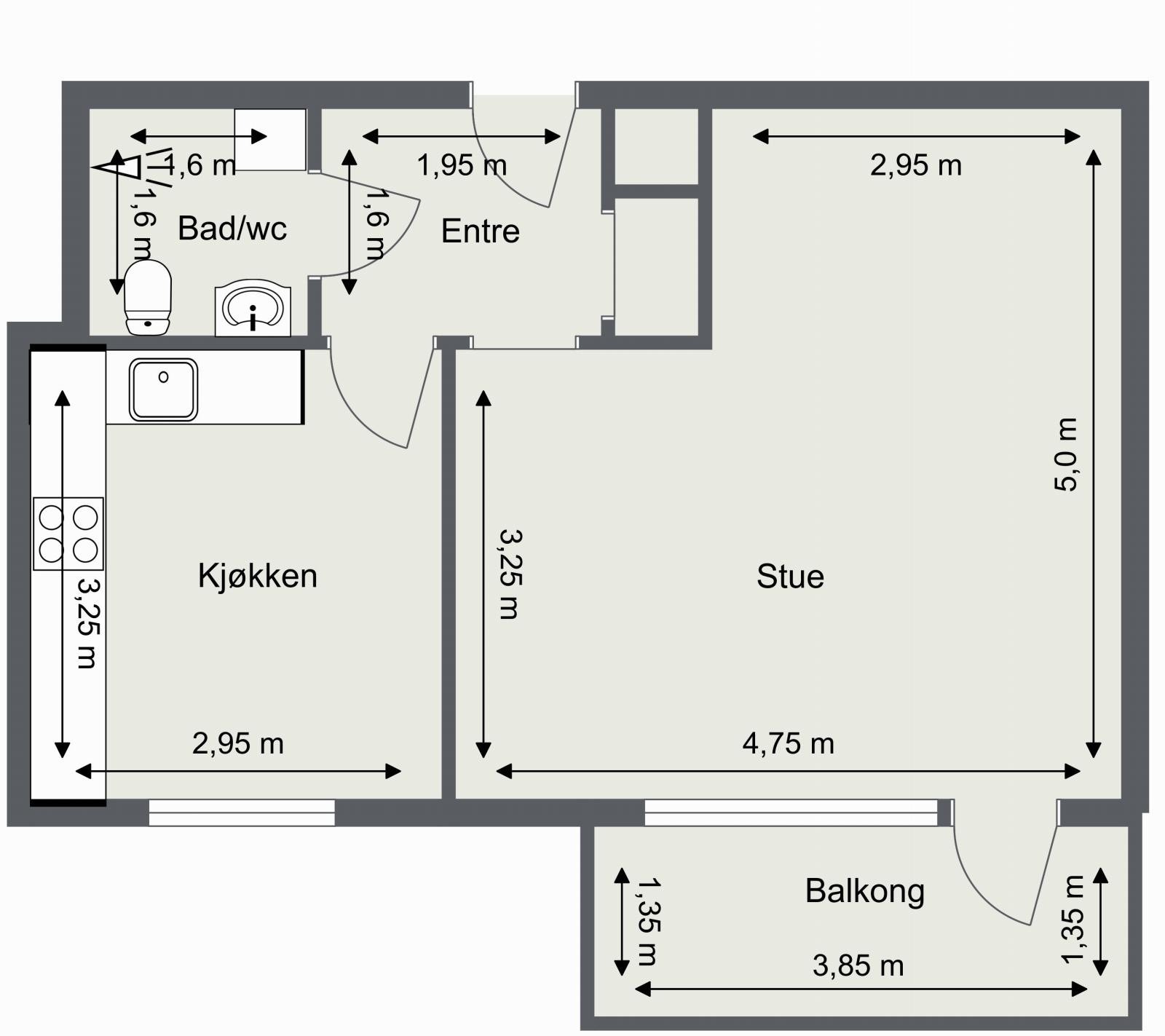 Planskisse Galleribilde