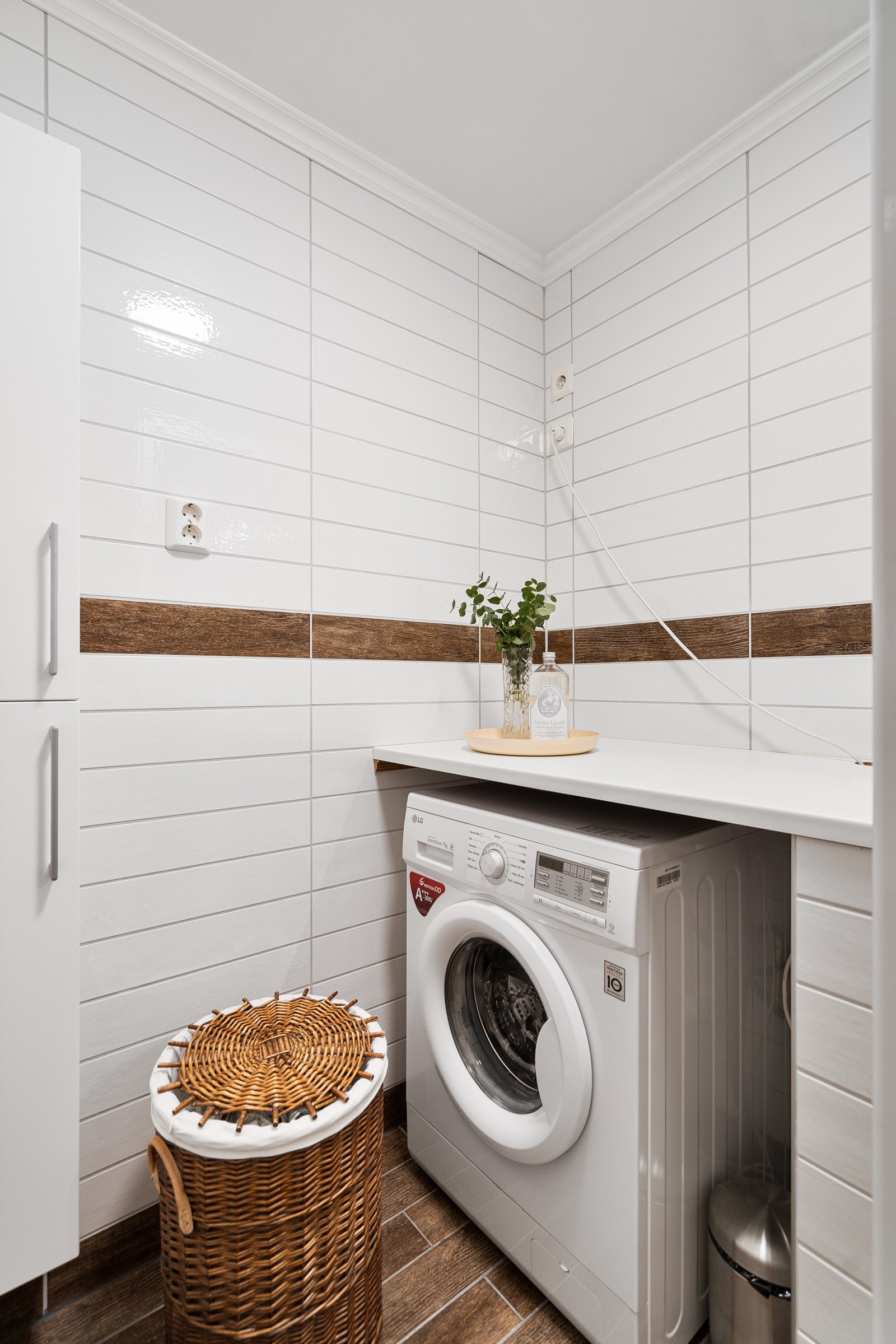 Opplegg til vaskemaskin på badet Galleribilde