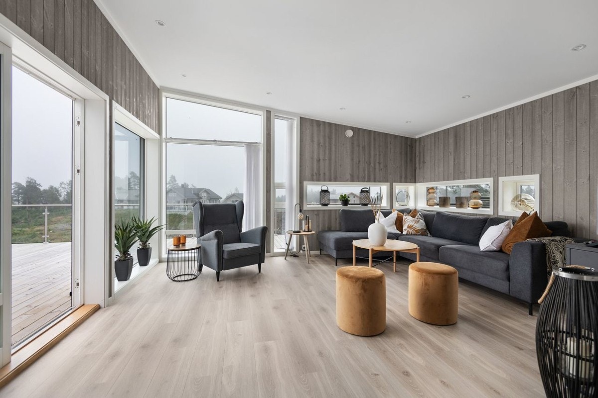 Bilde fra tilsvarende hytte ferdig oppført med kundetilpasninger Galleribilde