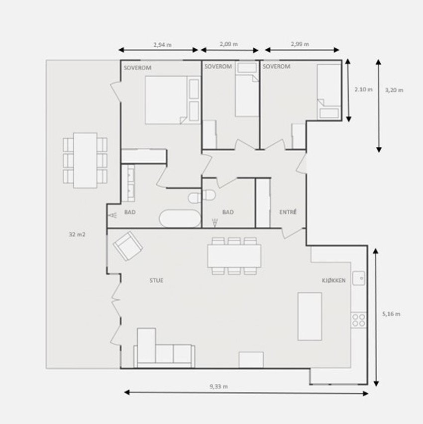 Planskisse Galleribilde