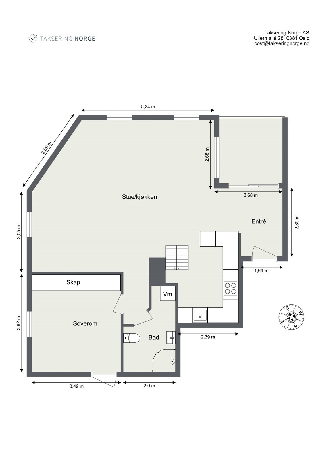 Solrik topp- og hjørneleilighet med privat takterrasse og god planløsning med gode innredningsmuligheter Galleribilde