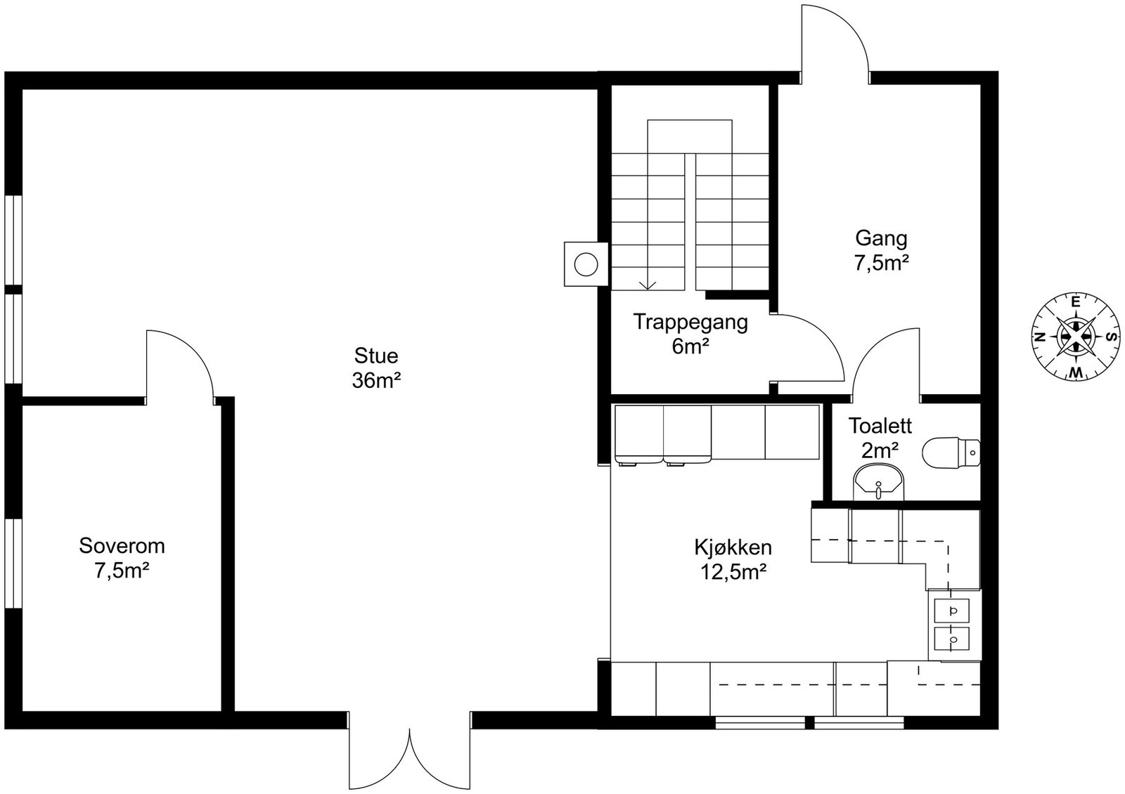 Planskisse 1.etasje Galleribilde