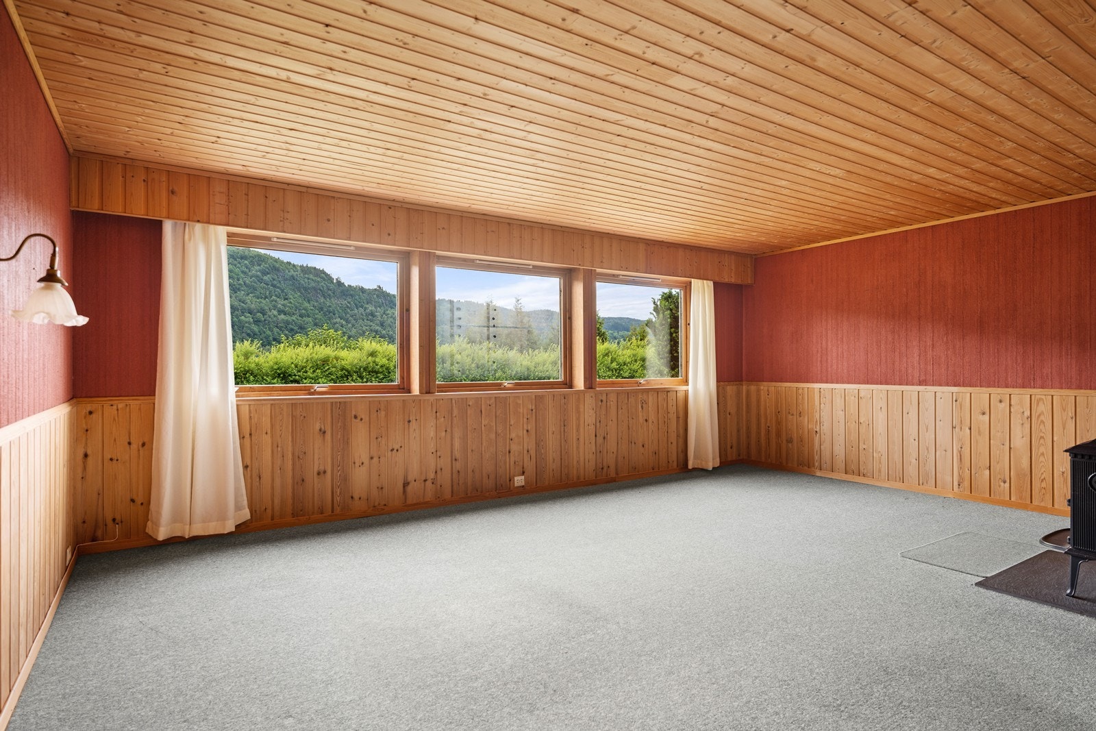 Kjellerstue med vedovn. Galleribilde