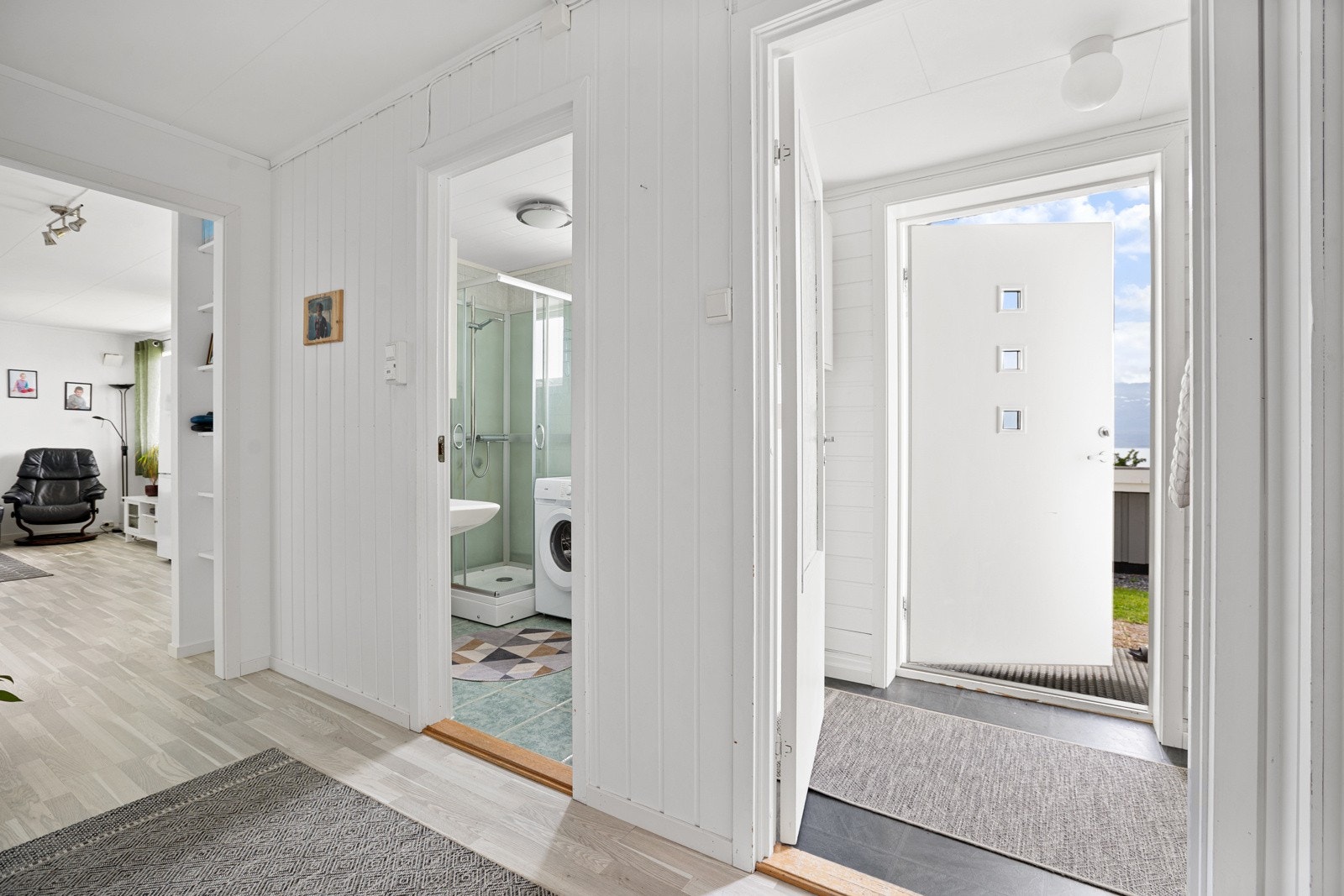 Utleiedelen består av stue, kjøkken, to soverom, bad og bod. Galleribilde