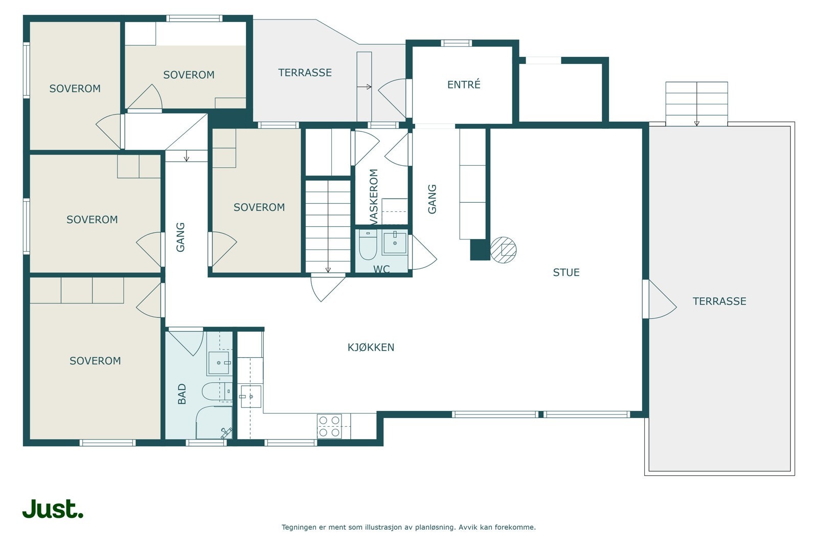 Planskisse overetasje. Galleribilde