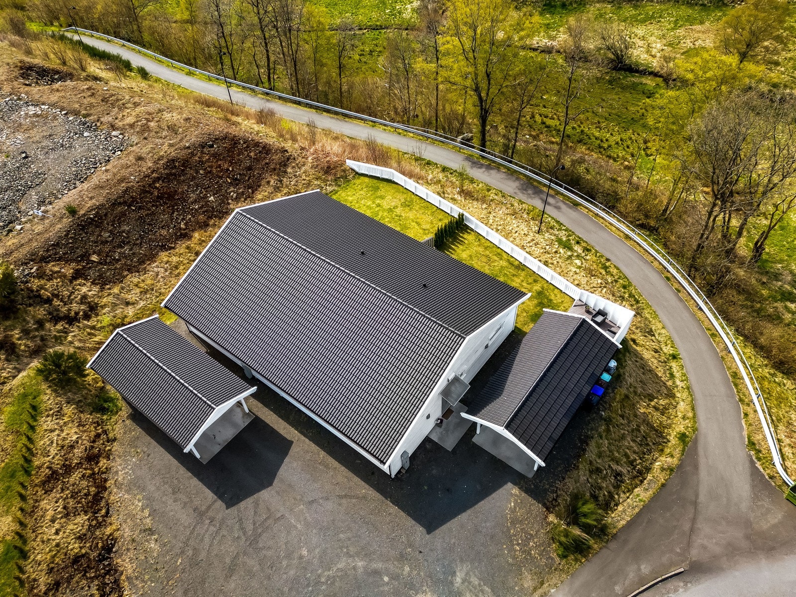 2-mannsboligen sett fra fugleperspektiv. Galleribilde
